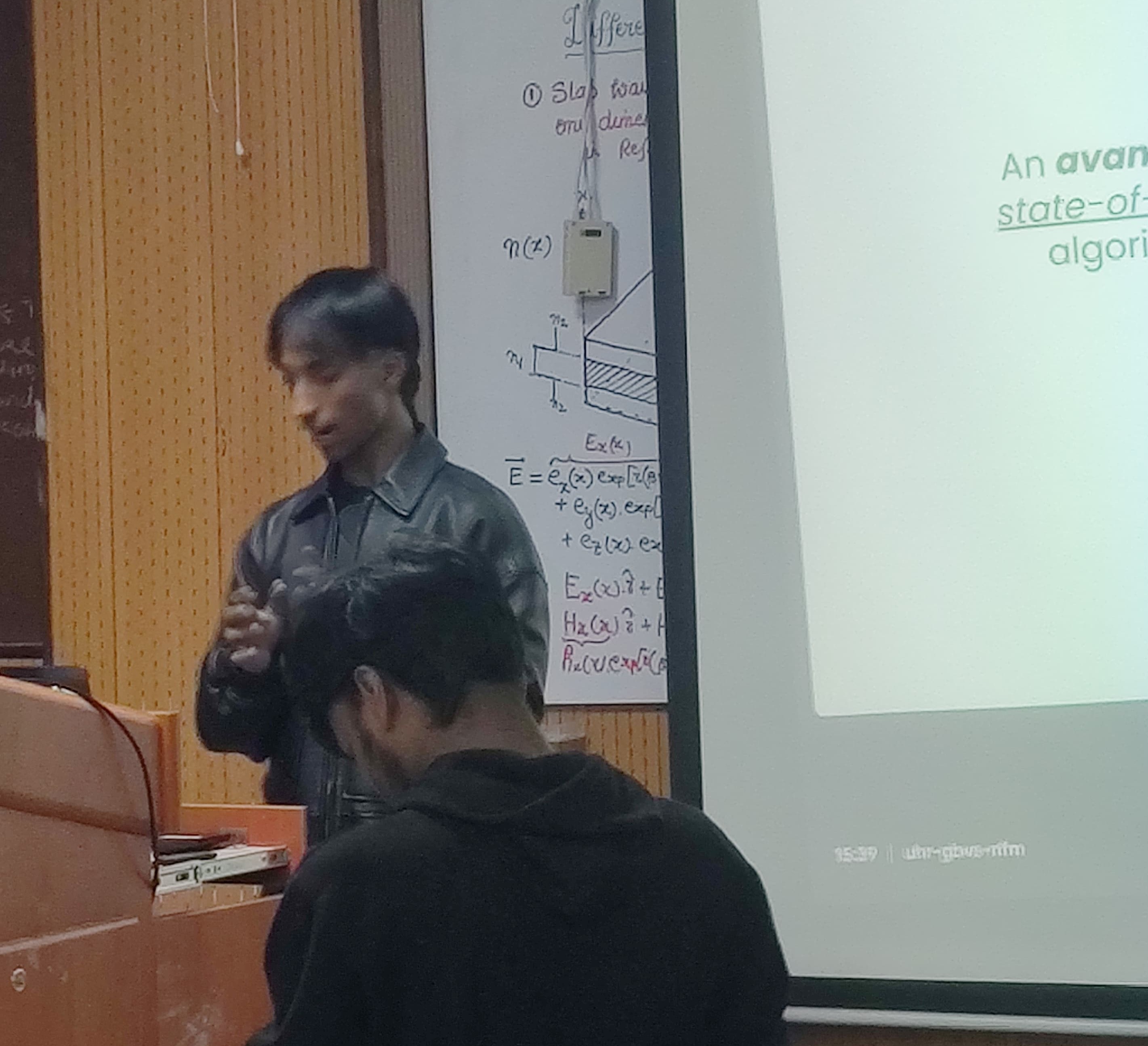 Samarth Pandey giving a speech